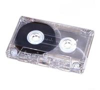 Nastro magnetico vuoto per audiocassette 45/60/90 minuti, cassetta compatta trasparente per registrazioni vocali e musicali, robusto supporto di archiviazione in plastica e metallo per (45 minuti)