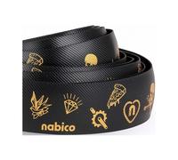 Nastro Manubrio Bici Nabico Roubaix Nero Oro 3.5mm Antivibrazioni Grip Ottimale