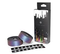Nastro Manubrio Bicicletta Summer Bike Road Bike NOCTILUCENT TAPE MANUCOLORE LUCE riflettente Dazzle Cycling Bar Tape MTB PU in pelle colorata bicicletta Forcella Forcella nastro Accessori ( Material
