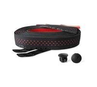 Nastro manubrio forato Dual Density Eleven, nero/rosso, con tappi