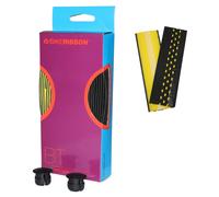 Bike Ribbon, nastro per manubrio, a doppio strato, forato, Nero (Black/Yellow), Taglia Unica