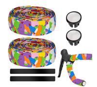 Nastro manubrio | Pellicola EVA ammortizzante con impugnatura adesiva | Nastro manubrio per bicicletta antiscivolo per equitazione, ciclismo, moto | Miglioramento del comfort con smorzamento dei vib