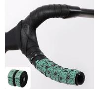 Nastro manubrio PU+EVA su misura per bici da strada per supportare attraverso ammortizzazione, controllo e ottimizzazione del flusso d'aria (B-verde)