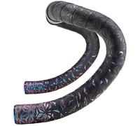 Supacaz super sticky kush star fade bar tape black oil slick con bar plugs