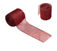 Nastro Mesh Natalizio Per Ghirlande - Rotolo Nastro Mesh Rosso Per Albero Di Natale,Decorazione Festiva Ghirlande Scale Coroni Centrotavola Luci E Creazioni | Fornitura Festa Decorazione Festivo N