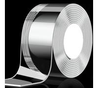 Nastro nano monoadesivo, multifunzionale trasparente senza soluzione di continuità, per bagno e cucina, cuscinetto trasparente in silicone, nastro adesivo in stucco-30 mm-Traslucido-10M-1 mm
