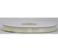 ETM Nastro Doppio Raso Pois 10 Mm 50 Mt Avorio