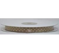 NASTRO NASTRI DOPPIO RASO POIS LARGHEZZA 10 MM LUNGHEZZA 50 METRI (TORTORA NEW)