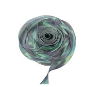 Nastro, nastri per incartare i regali, Nastro in organza con bordo ondulato a di pesce, larghezza 40 mm, confezione da 3, 10 iarde(Black)