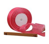 Nastro, nastri per incartare i regali, Nastro in organza multicolore, larghezze multiple, confezione da 2(Watermelon Red,40mm organza ribbon)