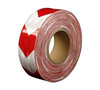 Nastro, nastro riflettente, Adesivi riflettenti a freccia bicolore for la sicurezza all'aperto, for veicoli, biciclette, vestiti, caschi, cassette postali, bianco rosso, blu(White Red)