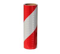 Nastro, nastro riflettente, Nastro riflettente di sicurezza, nastro segnalazione, in twill, 11,8 pollici × 9,8/33 piedi, nero giallo, 3 m(Red White,3m)