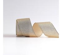 Nastro natalizio da 2,5 pollici x 10 iarde per decorazioni per la casa e gli