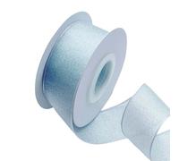 Nastro natalizio in organza per avvolgere rotoli decorativi da 0,5 cm x 10 m, per albero di Natale, fiocchi e ghirlande