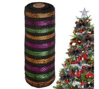 Nastro Natalizio per Albero di Natale 25,91 cm x 9,14 m Decorazione in Mesh | Nastro per Lavoretti e Hobby Fai da Te per albero di Natale, ghirlanda, bouquet floreale, creazione fiocchi