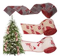Nastro natalizio per albero | tela decorativa 3 rotoli punti | nastro per corona di Natale | per autunno Halloween alberi corone decorazione porta centro tavolo