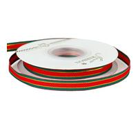 Nastro natalizio rosso verde da 10 mm per confezioni regalo, 22 m, rosso e verde, sottile, in tessuto di raso, per confezioni regalo, fiocchi di Natale, torte, sacchetti regalo, decorazioni