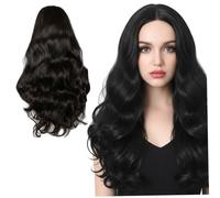 Nastro nelle estensioni dei capelli - Clip a forma di U senza cucitura nella parte dei capelli con clip a scatto facili per un volume dall'aspetto rapido e naturale (nero, 16 pollici) Nastro nel