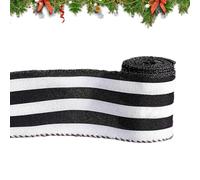 Nastro Nero E Bianco Per Albero Decorazione Domestica per le Feste