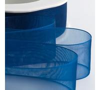 Nastro Organza Bianco 12 MM Rotolo Bobina da 50 Yard Fai da Te BOMBONIERE (BLUETTE)