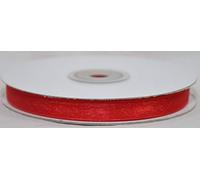 NASTRO ORGANZA ROSSO 6 MM ROTOLO 50 METRI