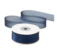 Nastro organza trasparente 25mmX20Yard Nastri da imballaggio colorati per bowknot Accessori per capelli Decorazioni per torte nuziali Nastro morbido