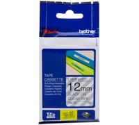 Nastro Originale Brother TZe-131 - 12 mm x 8 m - Laminato (Nero su Trasparente)