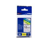 Nastro Originale Brother TZE-141 TZE141 18mm 8 metri Nero su Trasparente Termal