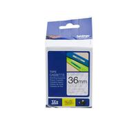 NASTRO ORIGINALE BROTHER TZE-161 TZE161 36mm 8 Metri Nero su Clear Laminato