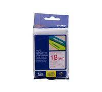 Nastro Originale Brother TZE-242 TZE242 18mm 8 metri Rosso su Bianco Termal