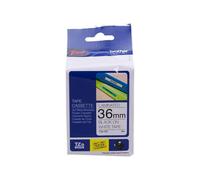 NASTRO ORIGINALE BROTHER TZE-261 TZE261 36mm 8 Metri Nero su Bianco Laminato