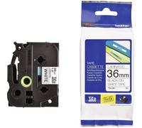 Nastro Originale Brother TZE-261 TZE261 36mm 8 metri Nero su Bianco Termal