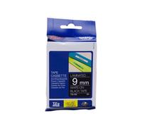 Nastro Originale Brother TZE-325 TZE325 9mm 8 metri Bianco su Nero Termal