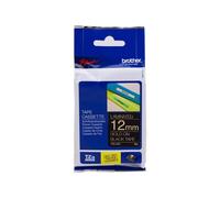 Nastro Originale Brother TZE-334 TZE334 12mm 8 metri Oro su Nero