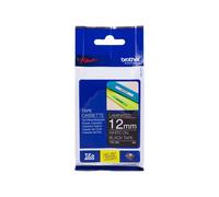 Nastro Originale Brother TZE-335 TZE335 12mm 8 metri Bianco su Nero