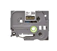 Nastro Originale Brother TZE-344 TZE344 18mm 8 metri Oro su Nero