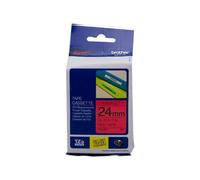 Nastro Originale Brother TZE-451 TZE451 24mm 8 metri Nero su Rosso