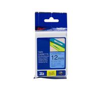 Nastro Originale Brother TZE-531 TZE531 12mm 8 metri Nero su Blu