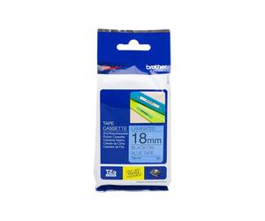 NASTRO ORIGINALE BROTHER TZE-541 18mm 8 Metri Nero su Blu Laminato P-Touch