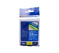 Nastro Originale Brother TZE-555 TZE555 24mm 8 metri Bianco su Blu