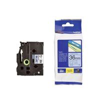 NASTRO ORIGINALE BROTHER TZE-561 TZE561 36mm 8 Metri Nero su Blu Laminato