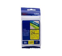 Nastro Originale Brother TZE-651 TZE651 24mm 8 metri Nero su Giallo