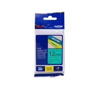 Nastro Originale Brother TZE-731 TZE731 12mm 8 metri Nero su Verde