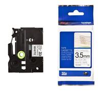 NASTRO ORIGINALE BROTHER TZE-N201 3,5mm 8 Metri Nero su Bianco Non Lam. P-Touch