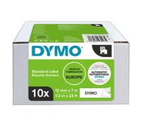 Nastro Originale Dymo S0720530 - 2093097 - 12 mm x 7 m (Nero su Bianco Conf. 10)