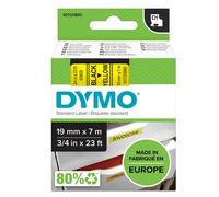 Nastro Originale Dymo S0720880 - 45808 - 19 mm x 7 m (Nero su Giallo)