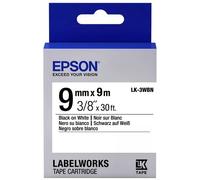 Nastro Originale Epson S653003 LK-3WBN - 9 mm x 9 m - Laminato (Nero su Bianco)