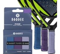 Nastro overgrip per racchette da padel Raquex Evade - Blu, Viola, Viola Chiaro- 3 nastri overgrip, spessore 0,65mm, assorbente, leggermente appiccicoso, antiscivolo per racchette da padel o pickleball