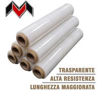 Nastro Pellicola Film Estensibile Trasparente Bobine 2Kg 50cm Manuale 23mic
