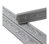 Nastro per battiscopa Adesivi for strisce for bordi a parete in schiuma 3D 230 cm Adesivo autoadesivo impermeabile for battiscopa ad angolo for la linea di cintura Decorazione della casa(Gray)